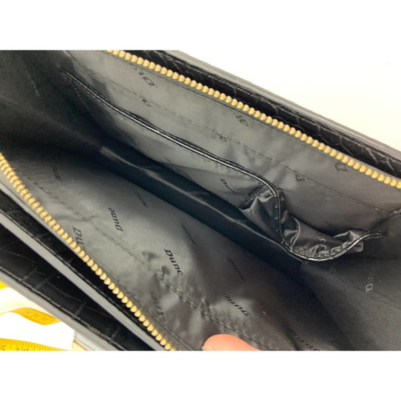 Dune London Black Sling Bag Croc Crocodile Embossed Print - Picture 7 of 12